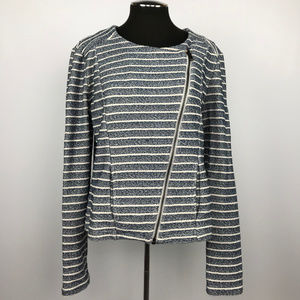 Lou & Grey Moto Sweater Jacket Size Large